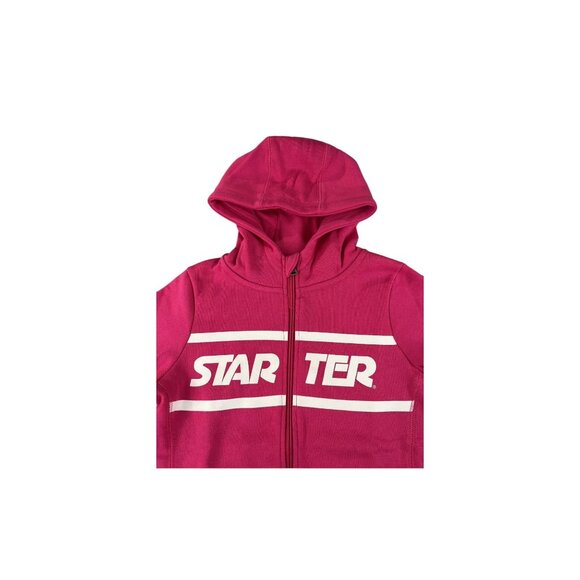 Starter Kids Authentic Medium Pink Hoodie Jacket 60% Cotton & 40% Polyester With - Picture 2 of 5